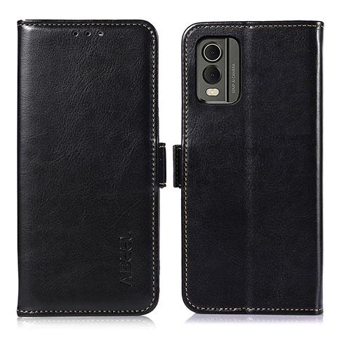 Coque Portefeuille Livre Cuir Etui Clapet A01D pour Nokia C210 Noir