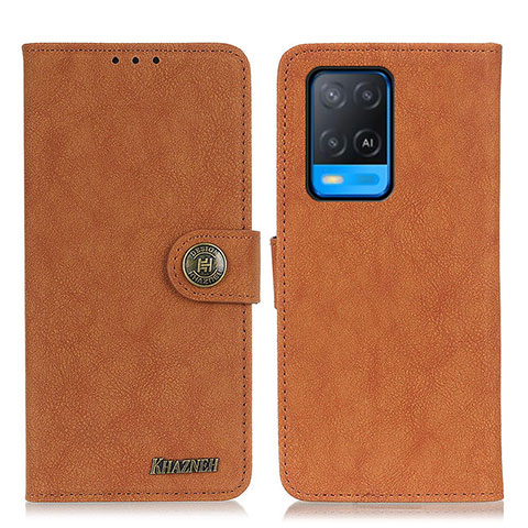 Coque Portefeuille Livre Cuir Etui Clapet A01D pour Oppo A54 4G Marron