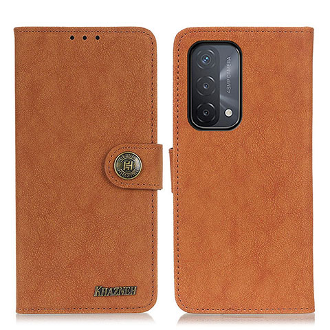 Coque Portefeuille Livre Cuir Etui Clapet A01D pour Oppo A54 5G Marron