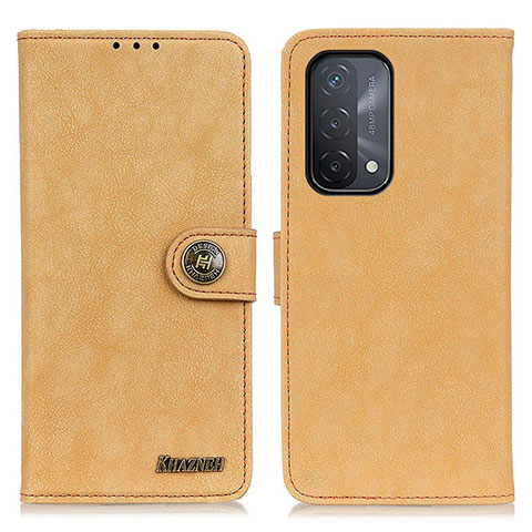 Coque Portefeuille Livre Cuir Etui Clapet A01D pour Oppo A54 5G Or