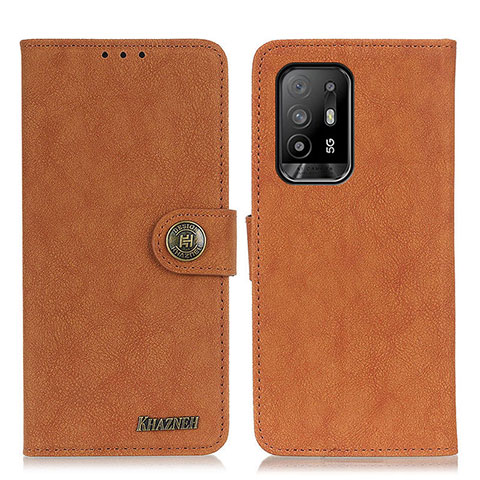 Coque Portefeuille Livre Cuir Etui Clapet A01D pour Oppo A95 5G Marron