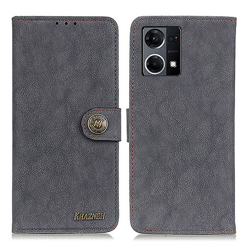 Coque Portefeuille Livre Cuir Etui Clapet A01D pour Oppo F21 Pro 4G Noir