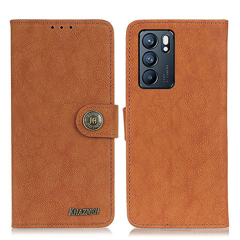 Coque Portefeuille Livre Cuir Etui Clapet A01D pour Oppo Reno6 5G Marron