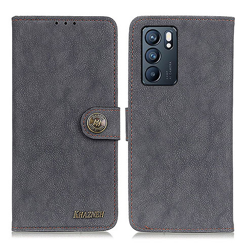 Coque Portefeuille Livre Cuir Etui Clapet A01D pour Oppo Reno6 5G Noir