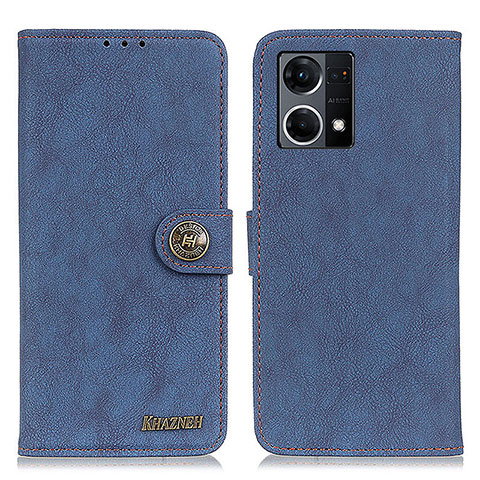 Coque Portefeuille Livre Cuir Etui Clapet A01D pour Oppo Reno7 4G Bleu