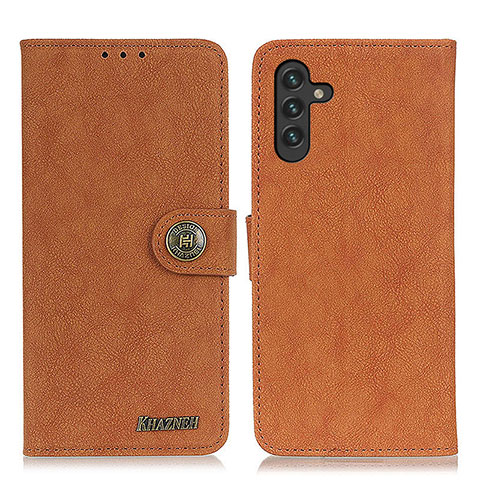 Coque Portefeuille Livre Cuir Etui Clapet A01D pour Samsung Galaxy A04s Marron