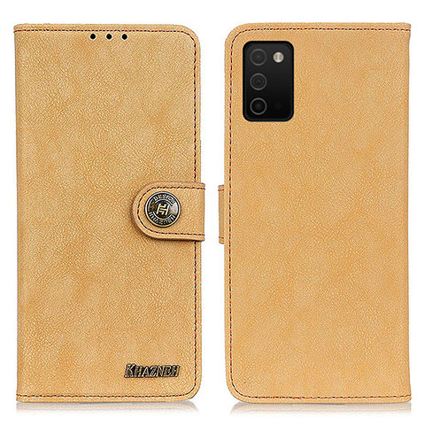 Coque Portefeuille Livre Cuir Etui Clapet A01D pour Samsung Galaxy M02s Or