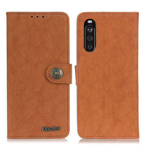 Coque Portefeuille Livre Cuir Etui Clapet A01D pour Sony Xperia 10 III Lite Marron