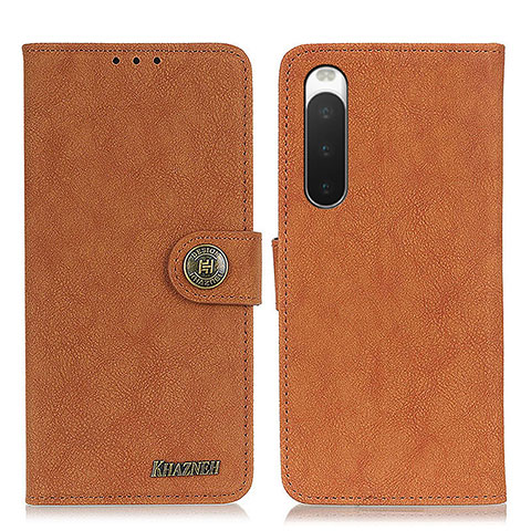 Coque Portefeuille Livre Cuir Etui Clapet A01D pour Sony Xperia 10 IV SO-52C Marron