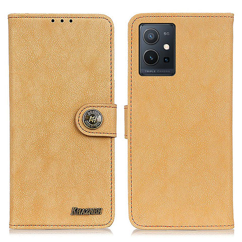 Coque Portefeuille Livre Cuir Etui Clapet A01D pour Vivo T1 5G India Or