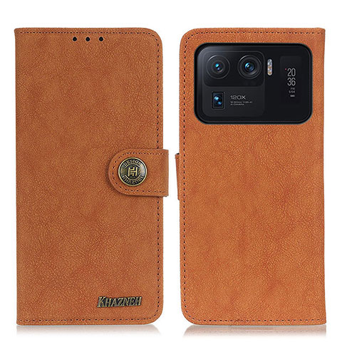 Coque Portefeuille Livre Cuir Etui Clapet A01D pour Xiaomi Mi 11 Ultra 5G Marron