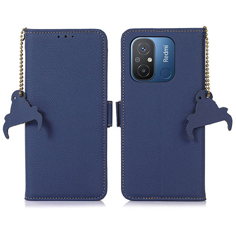 Coque Portefeuille Livre Cuir Etui Clapet A01D pour Xiaomi Redmi 12C 4G Bleu