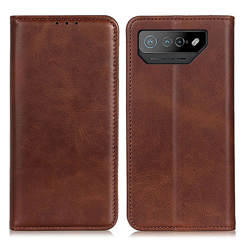 Coque Portefeuille Livre Cuir Etui Clapet A02D pour Asus ROG Phone 7 Ultimate Marron