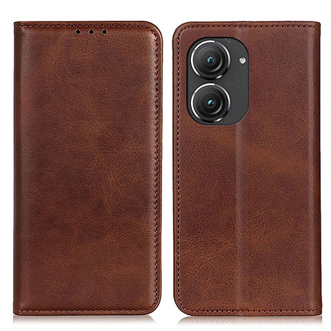 Coque Portefeuille Livre Cuir Etui Clapet A02D pour Asus Zenfone 9 Marron