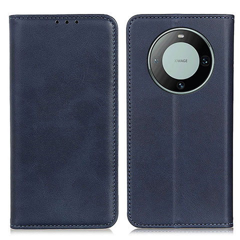 Coque Portefeuille Livre Cuir Etui Clapet A02D pour Huawei Mate 60 Bleu