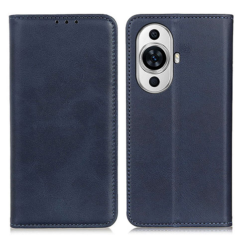 Coque Portefeuille Livre Cuir Etui Clapet A02D pour Huawei Nova 11 Pro Bleu