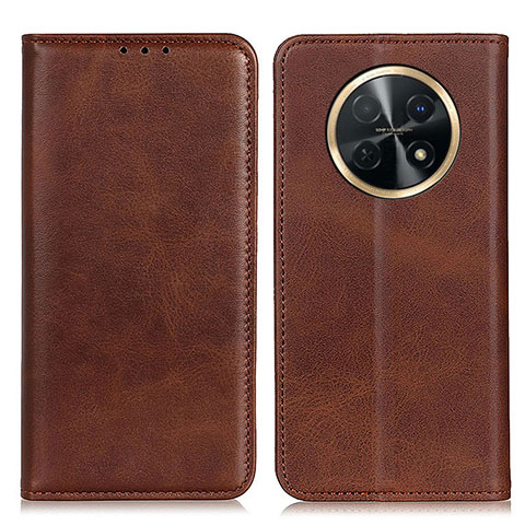 Coque Portefeuille Livre Cuir Etui Clapet A02D pour Huawei Nova Y91 Marron