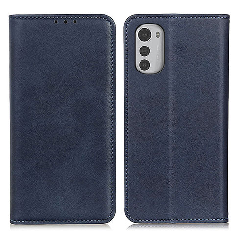 Coque Portefeuille Livre Cuir Etui Clapet A02D pour Motorola Moto E32 Bleu