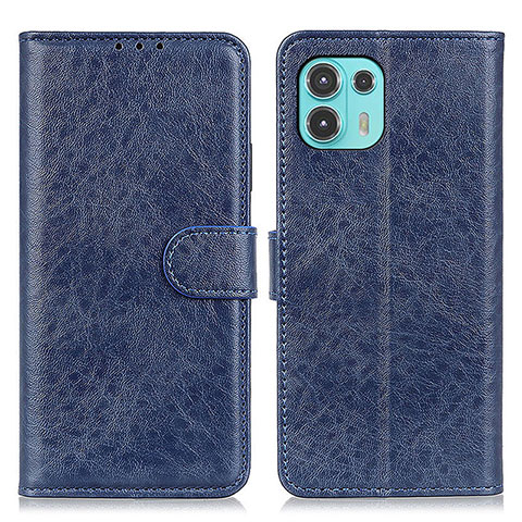 Coque Portefeuille Livre Cuir Etui Clapet A02D pour Motorola Moto Edge 20 Lite 5G Bleu