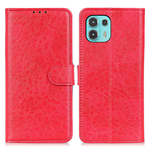 Coque Portefeuille Livre Cuir Etui Clapet A02D pour Motorola Moto Edge 20 Lite 5G Rouge