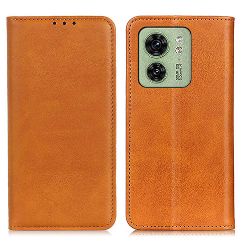 Coque Portefeuille Livre Cuir Etui Clapet A02D pour Motorola Moto Edge (2023) 5G Brun Clair