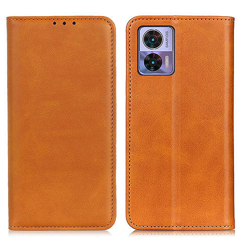 Coque Portefeuille Livre Cuir Etui Clapet A02D pour Motorola Moto Edge 30 Lite 5G Brun Clair