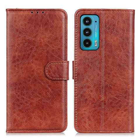 Coque Portefeuille Livre Cuir Etui Clapet A02D pour Motorola Moto Edge Lite 5G Marron