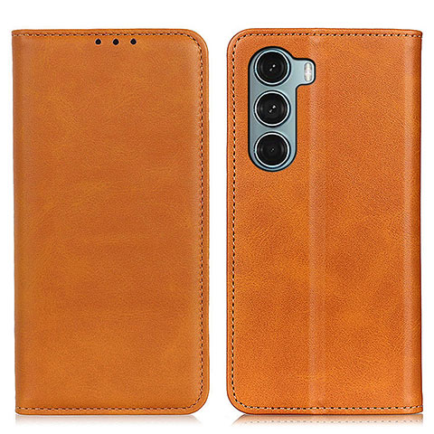 Coque Portefeuille Livre Cuir Etui Clapet A02D pour Motorola Moto Edge S30 5G Brun Clair