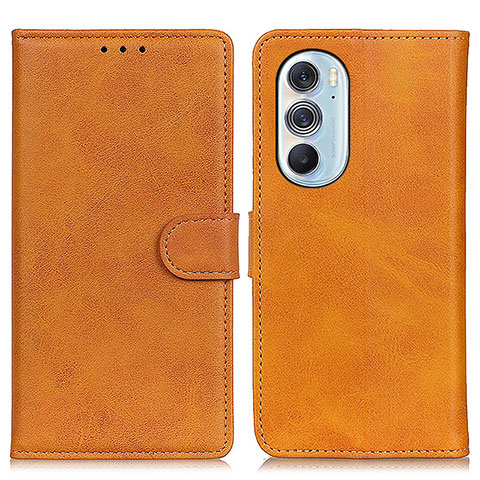 Coque Portefeuille Livre Cuir Etui Clapet A02D pour Motorola Moto Edge X30 5G Brun Clair