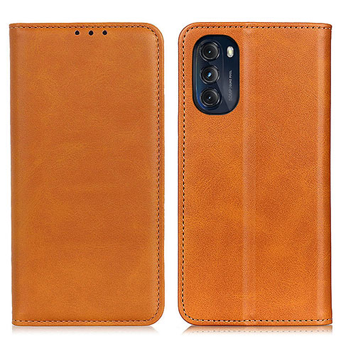 Coque Portefeuille Livre Cuir Etui Clapet A02D pour Motorola Moto G 5G (2022) Brun Clair