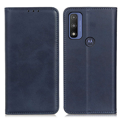 Coque Portefeuille Livre Cuir Etui Clapet A02D pour Motorola Moto G Pure Bleu