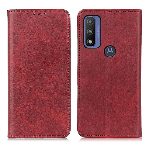 Coque Portefeuille Livre Cuir Etui Clapet A02D pour Motorola Moto G Pure Rouge