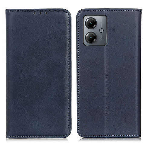 Coque Portefeuille Livre Cuir Etui Clapet A02D pour Motorola Moto G14 Bleu