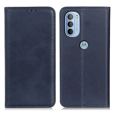 Coque Portefeuille Livre Cuir Etui Clapet A02D pour Motorola Moto G31 Bleu