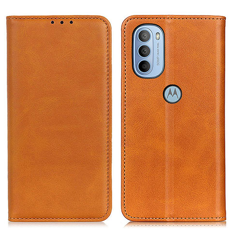 Coque Portefeuille Livre Cuir Etui Clapet A02D pour Motorola Moto G31 Brun Clair