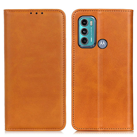 Coque Portefeuille Livre Cuir Etui Clapet A02D pour Motorola Moto G40 Fusion Brun Clair