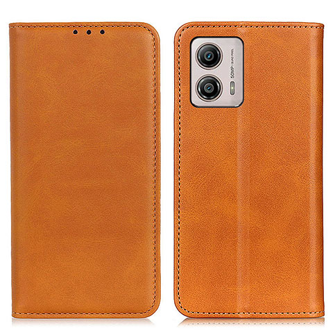 Coque Portefeuille Livre Cuir Etui Clapet A02D pour Motorola Moto G53 5G Brun Clair