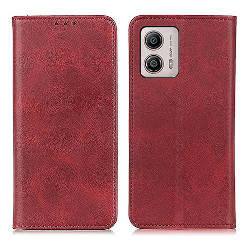 Coque Portefeuille Livre Cuir Etui Clapet A02D pour Motorola Moto G53 5G Rouge