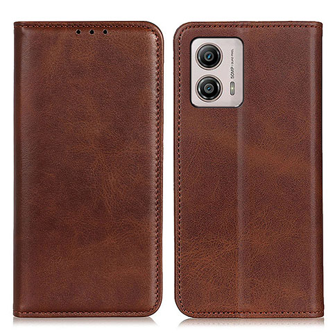 Coque Portefeuille Livre Cuir Etui Clapet A02D pour Motorola Moto G53y 5G Marron