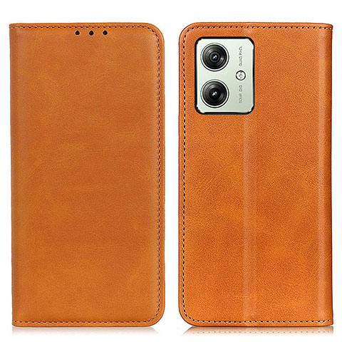 Coque Portefeuille Livre Cuir Etui Clapet A02D pour Motorola Moto G54 5G Brun Clair