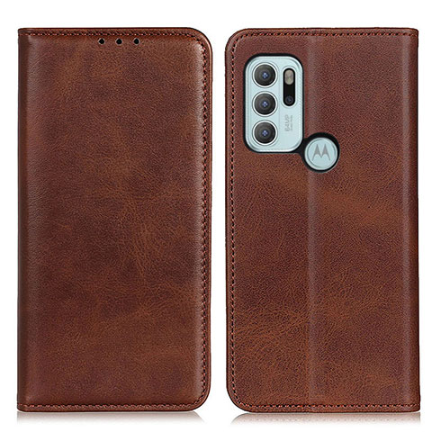 Coque Portefeuille Livre Cuir Etui Clapet A02D pour Motorola Moto G60s Marron