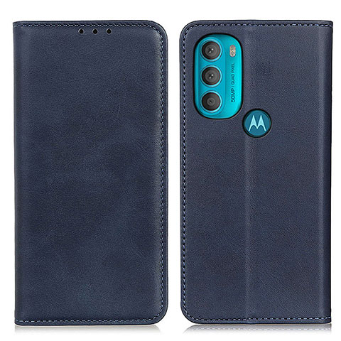 Coque Portefeuille Livre Cuir Etui Clapet A02D pour Motorola Moto G71 5G Bleu