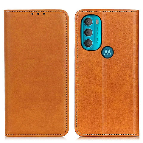 Coque Portefeuille Livre Cuir Etui Clapet A02D pour Motorola Moto G71 5G Brun Clair