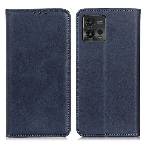 Coque Portefeuille Livre Cuir Etui Clapet A02D pour Motorola Moto G72 Bleu