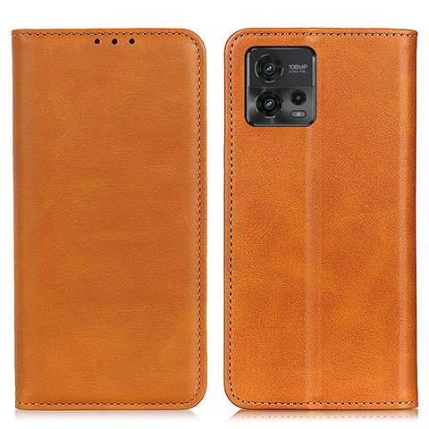 Coque Portefeuille Livre Cuir Etui Clapet A02D pour Motorola Moto G72 Brun Clair