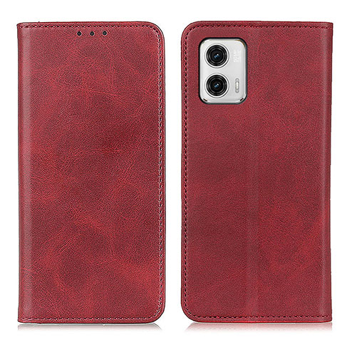 Coque Portefeuille Livre Cuir Etui Clapet A02D pour Motorola Moto G73 5G Rouge