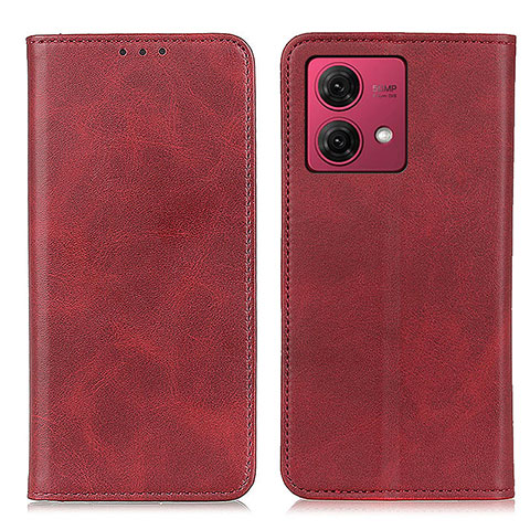 Coque Portefeuille Livre Cuir Etui Clapet A02D pour Motorola Moto G84 5G Rouge