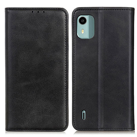 Coque Portefeuille Livre Cuir Etui Clapet A02D pour Nokia C12 Noir