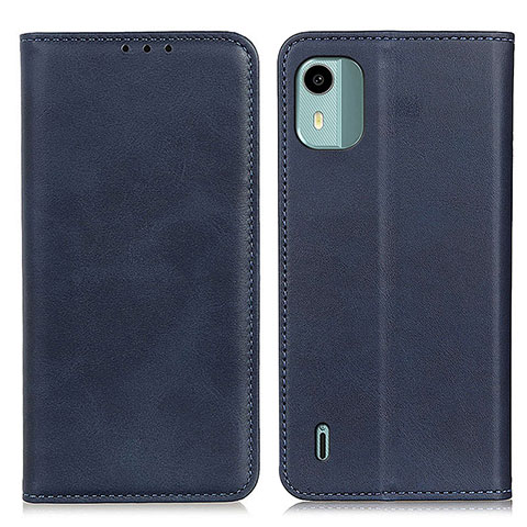 Coque Portefeuille Livre Cuir Etui Clapet A02D pour Nokia C12 Plus Bleu