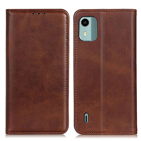 Coque Portefeuille Livre Cuir Etui Clapet A02D pour Nokia C12 Plus Marron